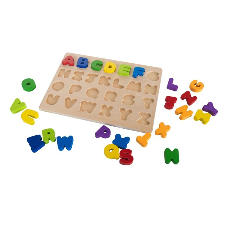 Монтессори Деревянные игрушки деревянные алфавит для детей