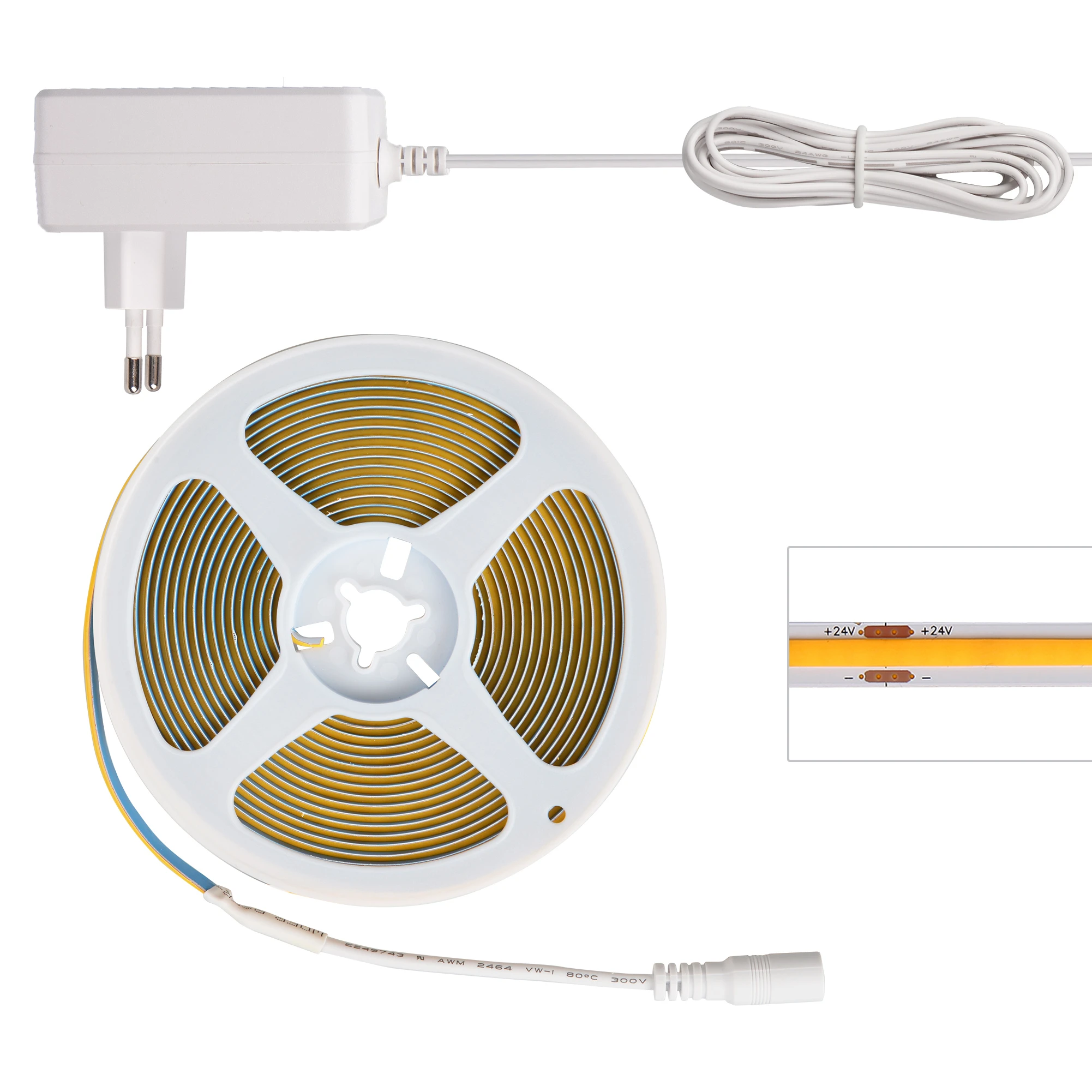 High Density Dimmable COB LED Strip Kit With 14 Keys PIR Controller, IP20 Used As Main Lighting White Light Strip