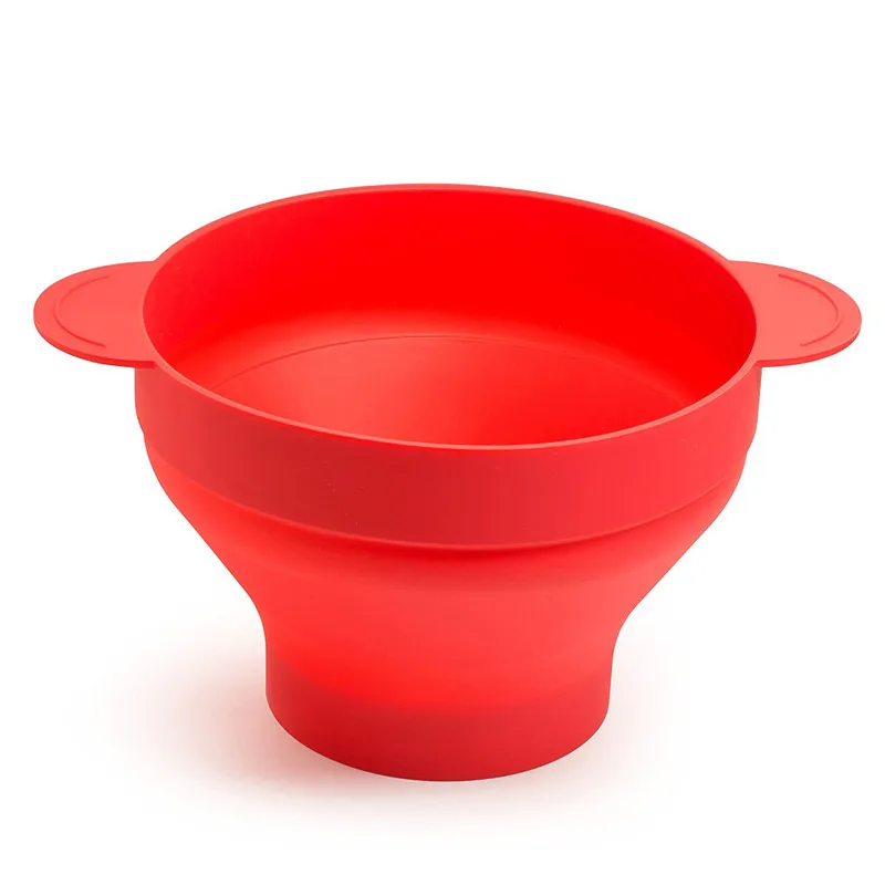 High Quality DlY Collapsible Silicone Microwave Hot Air Popcorn Bowl Folding Maker Healthy