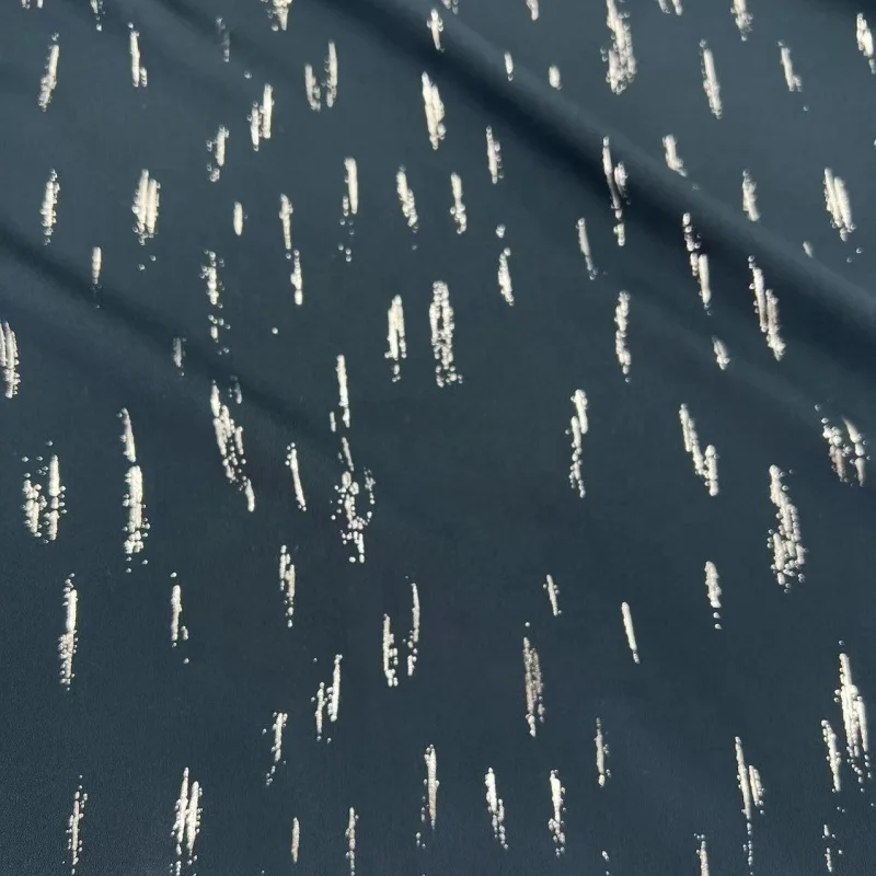 Elegant flowy shiny 100% polyester 75D chiffon fabric with glitter recycled fabric