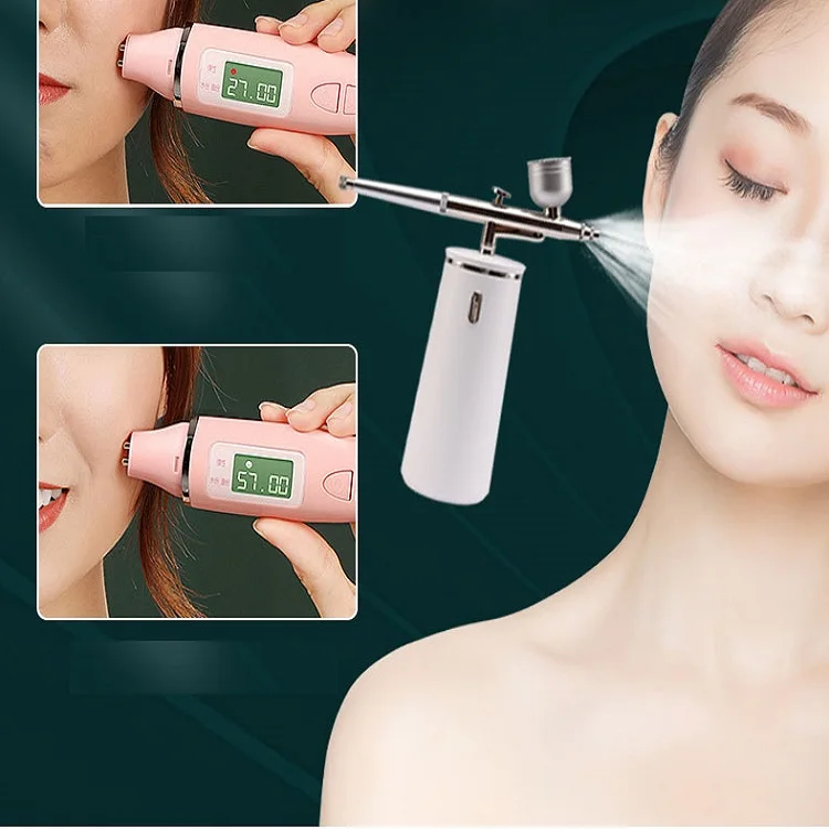 Pakiss Mini Airbrush kit Portable Rechargeable Cordless Airbrush Compressor Nano-oxygen injection