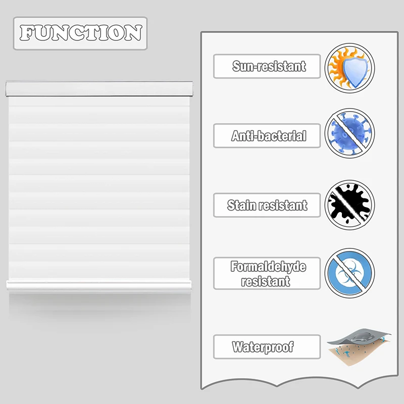 Motorized zebra roller shade electric remote control smart living room curtains day and night zebra blinds for windows