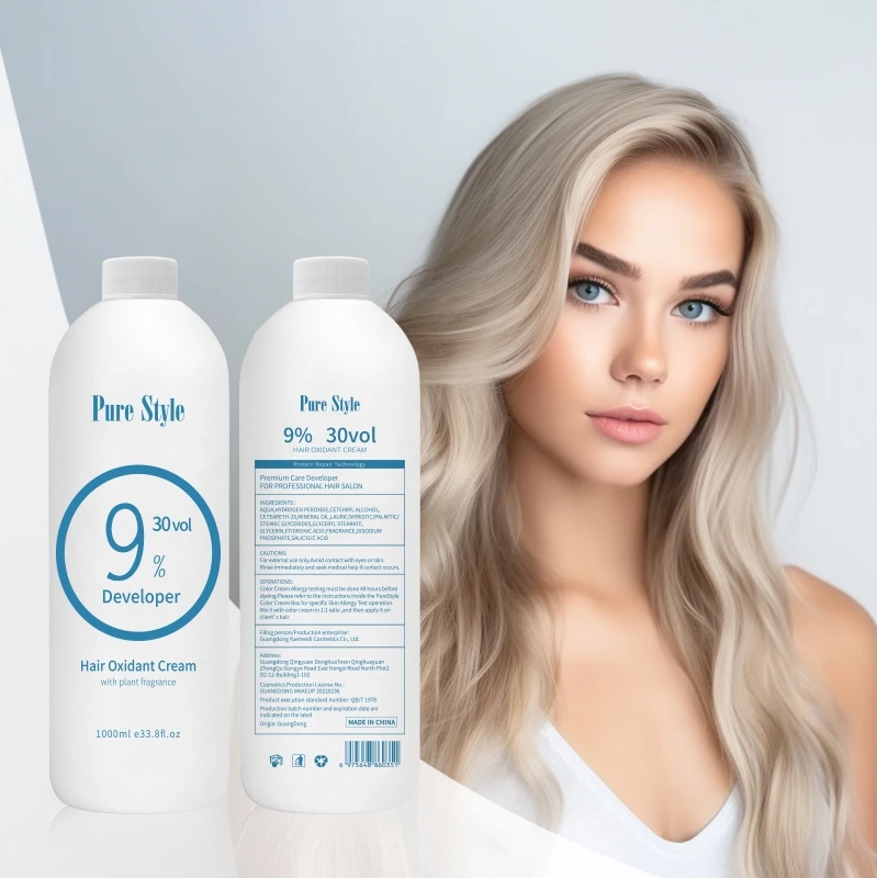 PureStyle Hot Sale Japan Bleaching Powder Developer Double Oxygen Milk Organic Hair Dye Oxidant Peroxide Cream With 3 6 9 12%