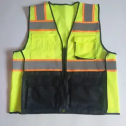 pet reflective safety clothing men cargo jacket construction workwear cycling vest led adjustable orange tactical vest