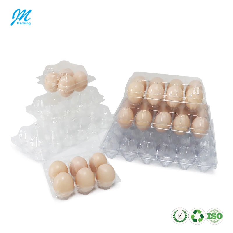 Refrigerator Disposable Plastic Clamshell Storage Packaging Egg Carton Tray