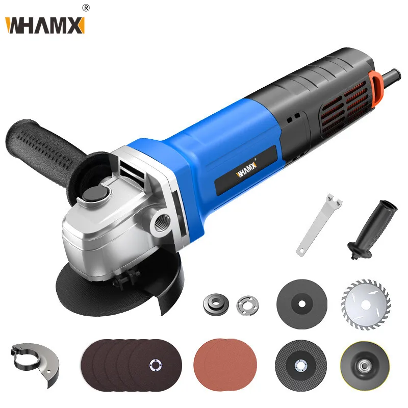 WHAMX 1800W Angle Grinder Metal Cutting Machine Grinder Polishing Machine Cordline Mini Angle Grinder 100mm
