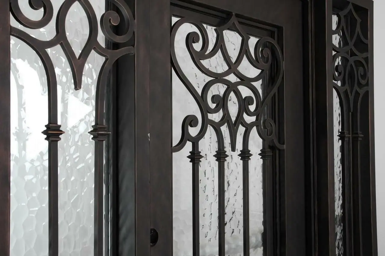 Golden Supplier Iron Single Door Design Cast Iron Door  Wrought Iron French Doors