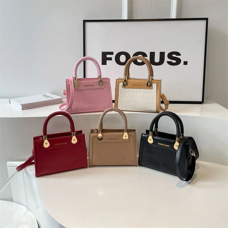 New Design Casual Hand Bag 2024 Wholesale Brand  lady Crocodile pattern  PU Leather Large Capacity Shoulder  Bags For Women