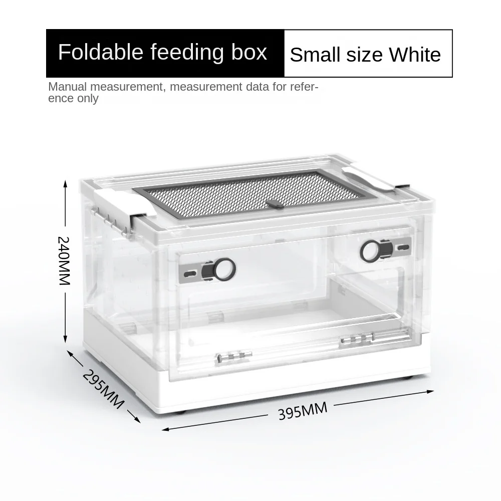 Foldable Small Animal PP Plastic Peptile Box Terrarium For Reptiles , Turtle, Lizard, Chameleon, and Other Reptile Supplies Cage