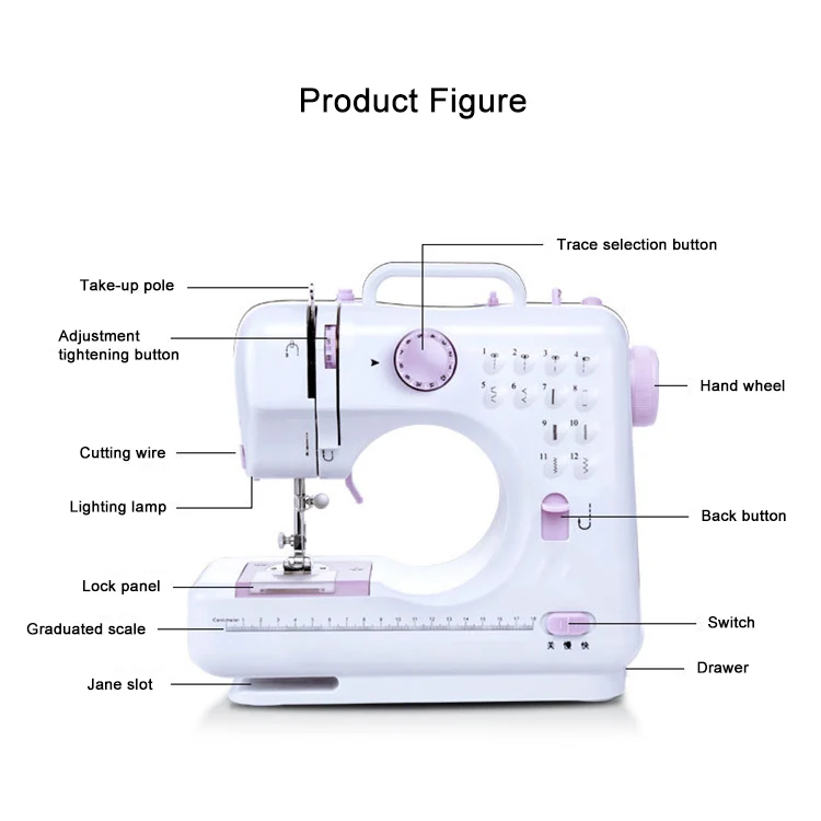 Sewing Machine butterfly Post Bed Double Needle Sewing Machine Sewing Machines for Home