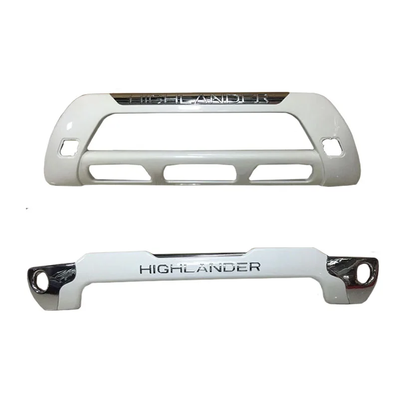 white color ABS bumper guard front rear bumper guard protector body kit front bumper for Highlander 2009 2010 2011