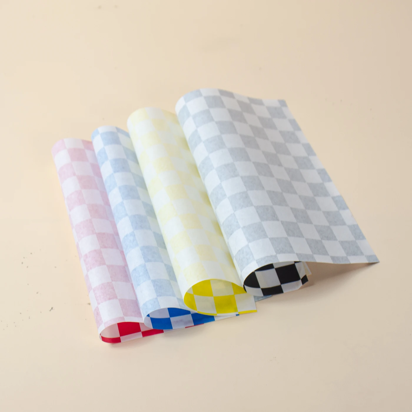 Black check deli butter sandwich paper wrapped for food wrapping