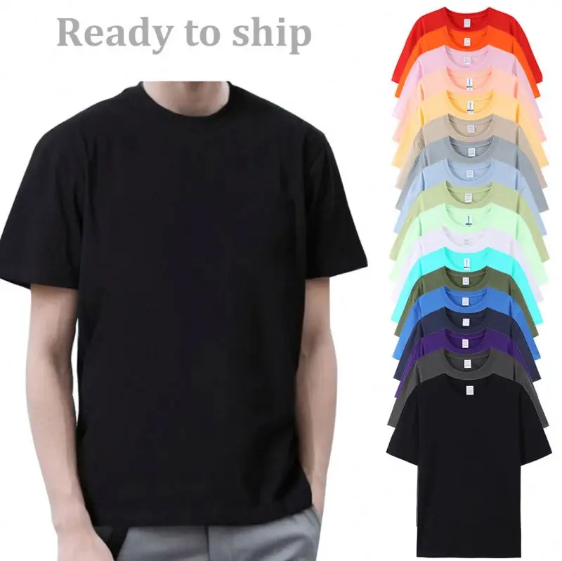 180 Gsm Cotton Men T Shirt Black White Basic De Camiseta Sin Mangas Size Blank Plain T-Shirt Sport Tshirt Short Sleeve