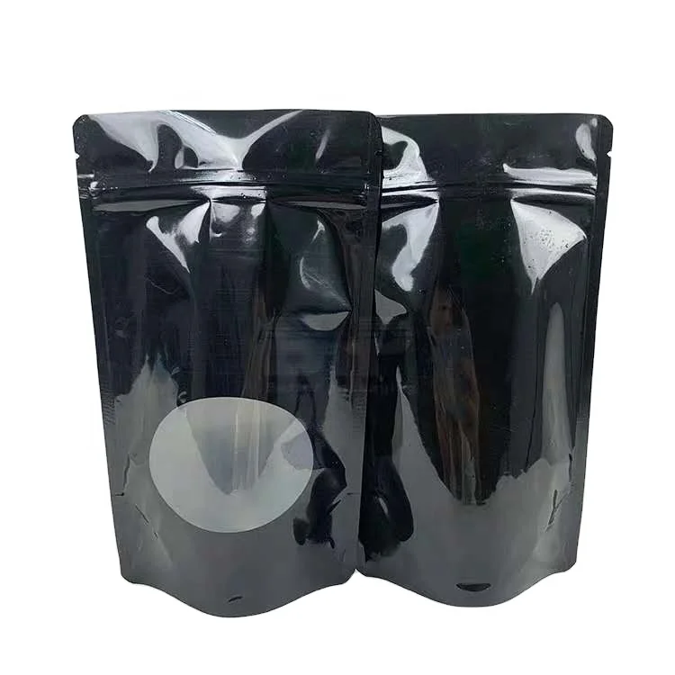 Food Grade Resealable Ziplock Stand up Pouch Waterproof bag with window for Dry Food Tea