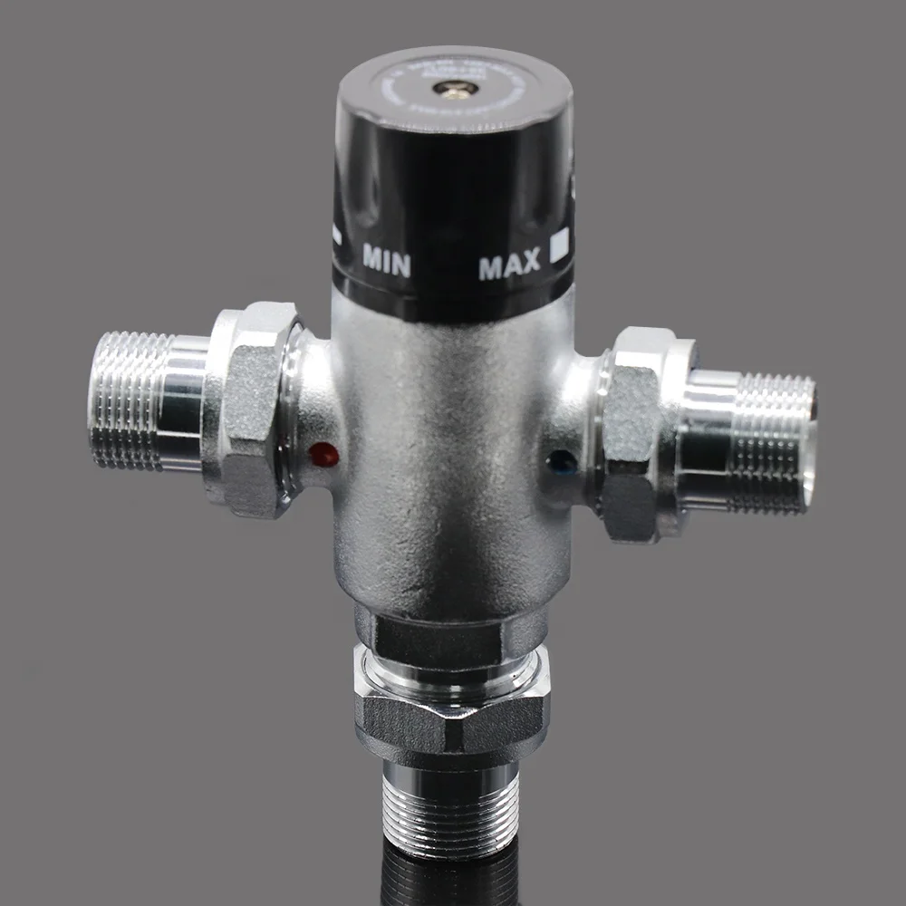 Регулируемый серебристый латунный термостатический смесительный клапан быстрый OEM Genera для подогрева пола ручное управление водяным газом применение