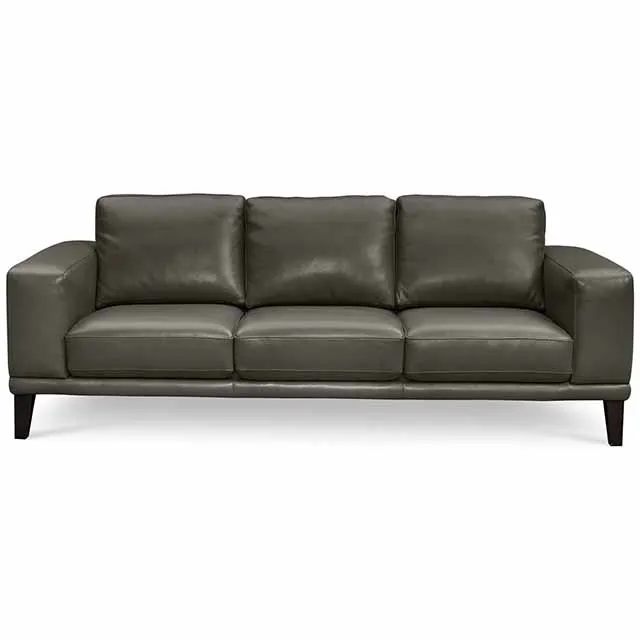 Luxury Dark Green Living Room Furniture floor couches sofa Modern 3 Seater Leather Sofas