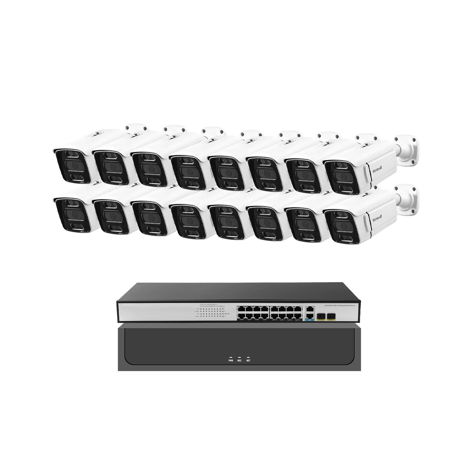 Система видеонаблюдения JideTech 5MP с 32-канальным NVR сетевым видеорегистратором