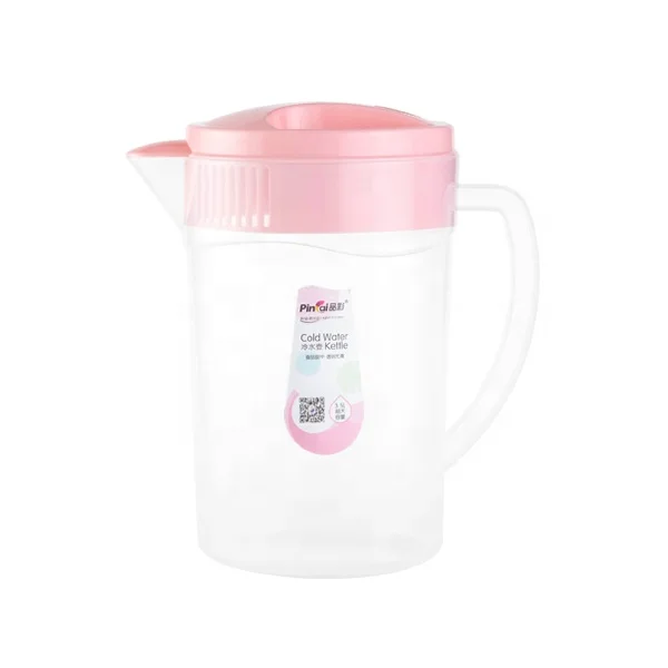 2.4L transparent pp plastic beer/tea/water pitcher BPA free plastic water jug with lid