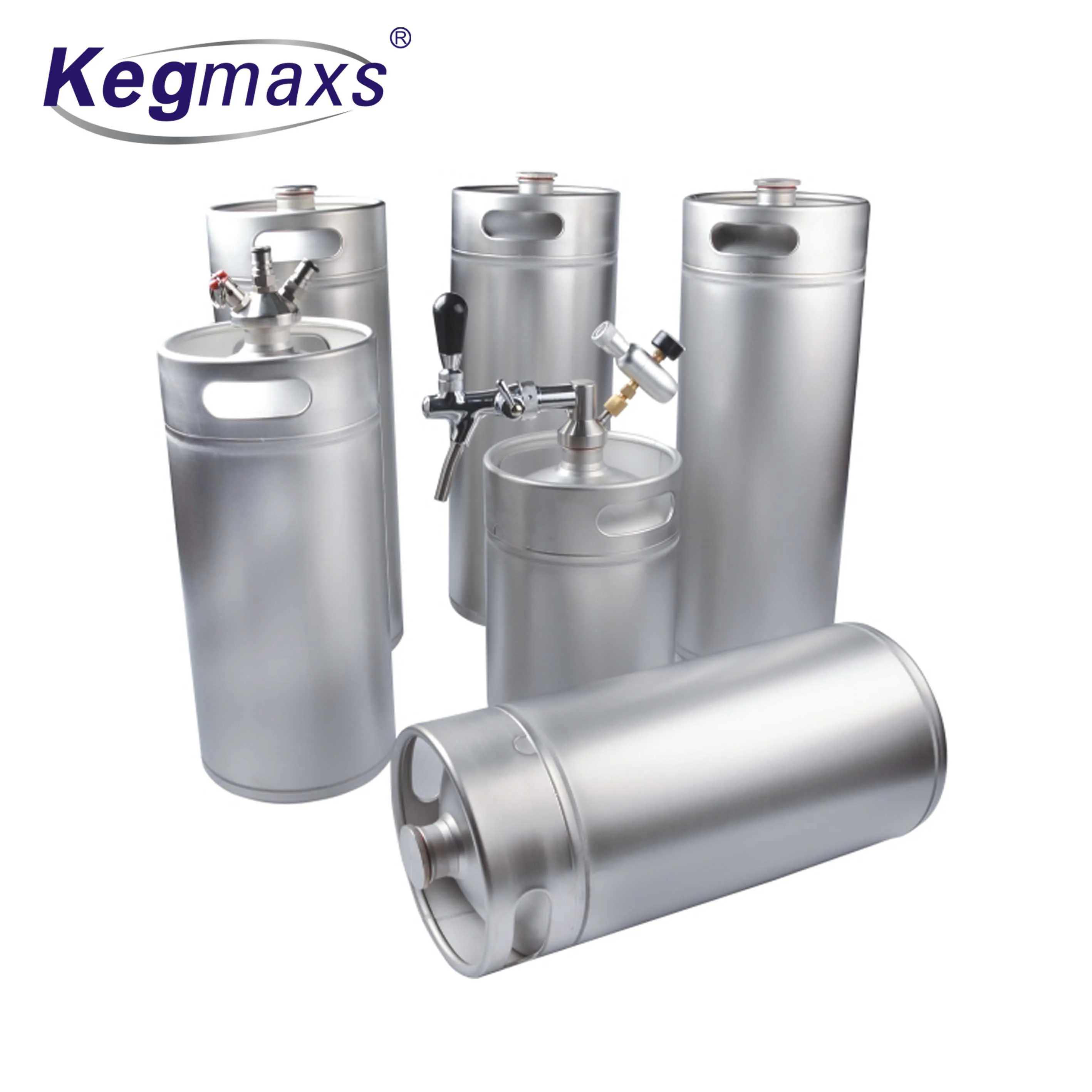 Kegmaxs Mini Beer Keg Growler 8L Bottle Stainless Steel  With Beer Dispenser Tap Cleaning Keg Drip Tray Cornelius Ball Lock