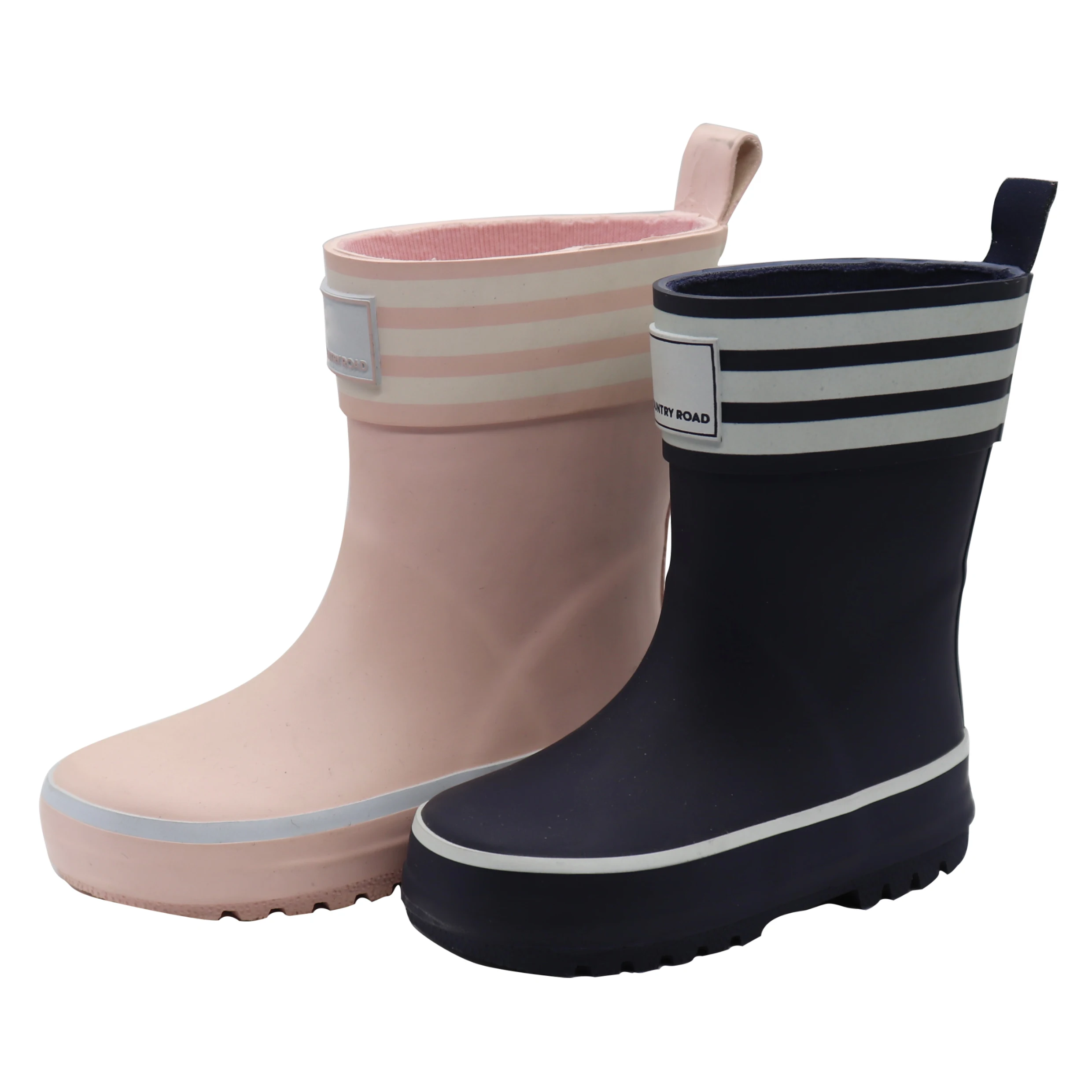 Customized good quality rain boots rubber navy waterproof non-slip rain boots