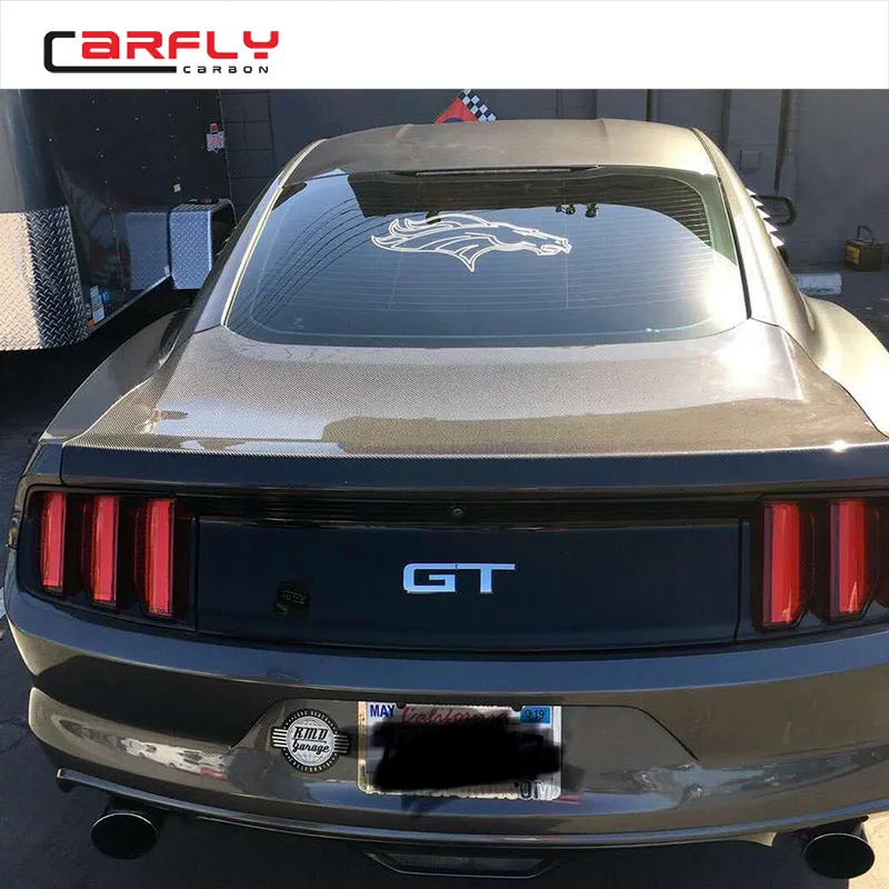 Full Carbon fiber  Rear Trunk lid for Mustang 2015-2023 Double side carbon