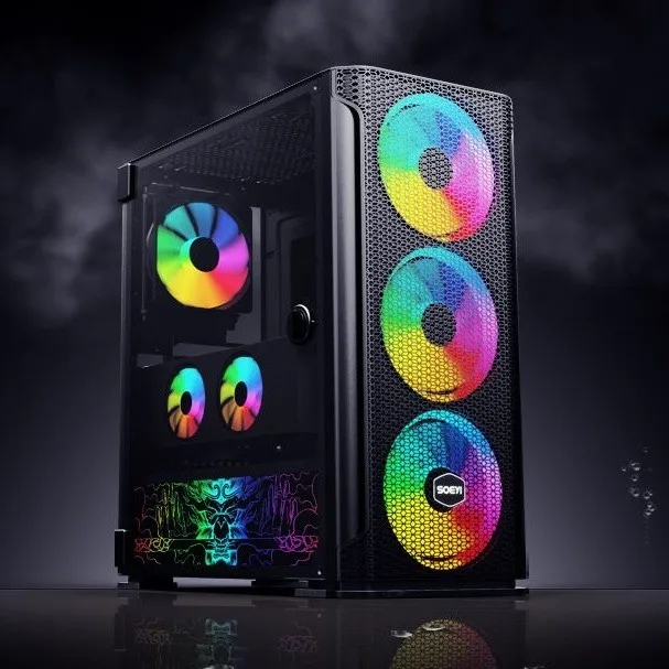 OEM ARGB настольный компьютер окунутая Gamer Box PC ATX Tower играя в середине