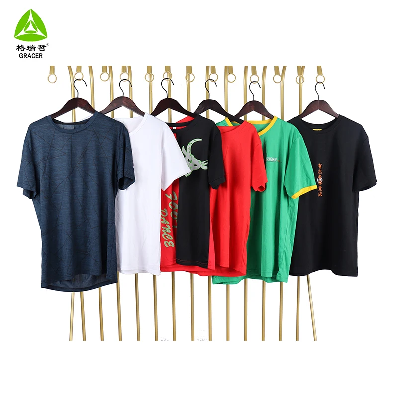 good quality dubai used clothes short sleeve T-shirt fot Mens thrift clothes in bales