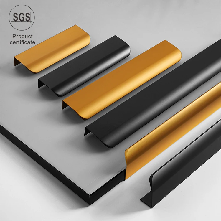 Drawer Cabinet Bedroom Modern Wardrobe Handles Double Colors Aluminium Profile kitchen Handles