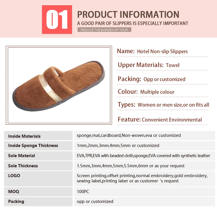 Custom printed logo cheap bedroom eco friendly disposable hotel home winter warm cotton slippers