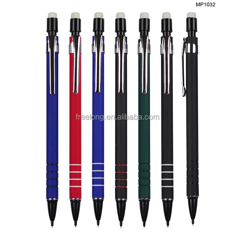 
Unique Design Hot Sale Round Rubberized Barrel Cute Mechanical Pencil Soft Touch Black Mechanical Pencils 