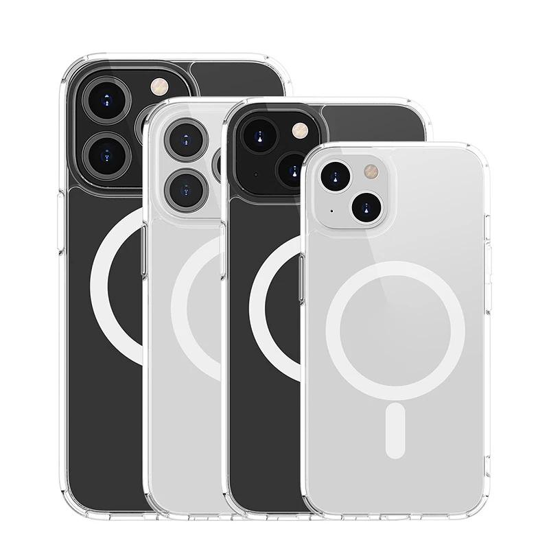 Shockproof Acrylic TPU Transparent Clear Mobile Cell Phone Case Cover For iPhone 12 13 Pro Max Magsafe Phone Case