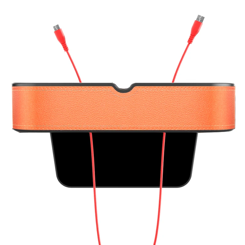 Factory front ABS+Leather seat car gap storage box with coin organizer