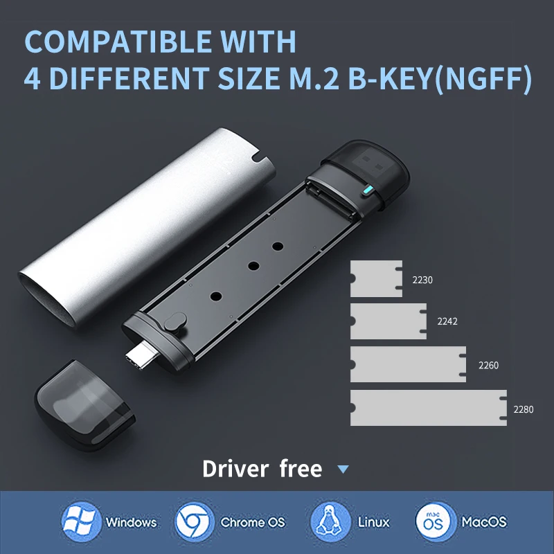 
New design M.2 NGFF SSD USB3.0 USB3.1 to TYPE-C HDD SSD Enclosure SSD Hard Disk Box 