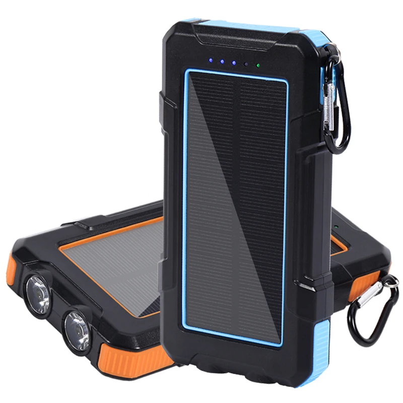 Portable Solar Power Bank 20000mah Wireless Charging Waterproof Mobile Solar Power Bank Solar Charger Solar Panel Phone Charger