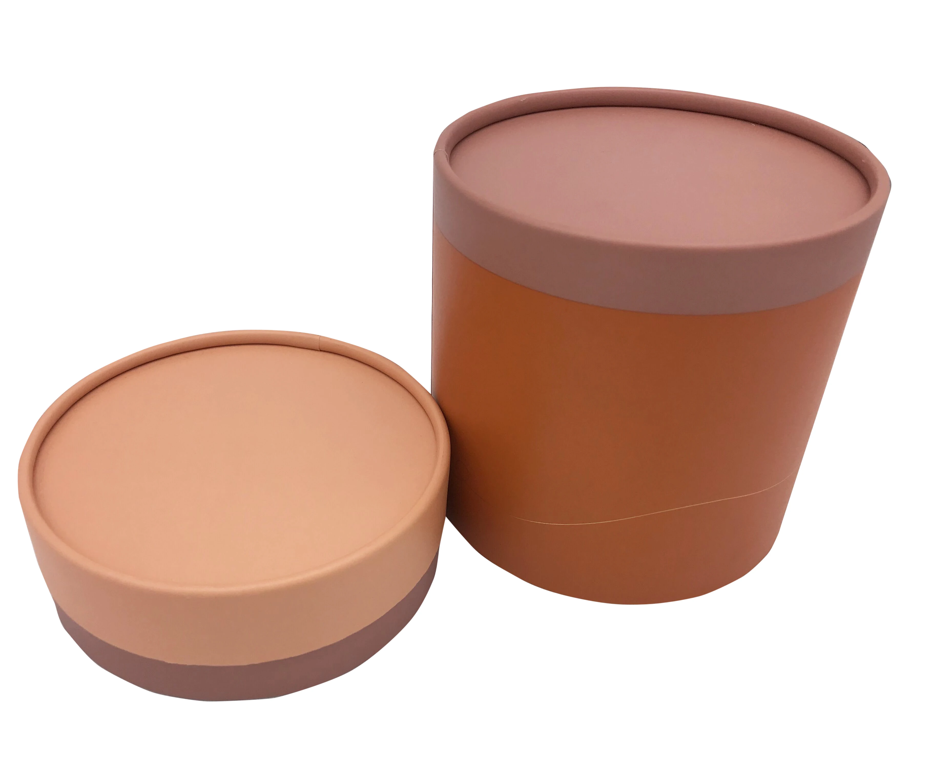 Biodegradable Recycled Custom Made Black Round Kraft Paper Tube Box For Cosmetic Containers Gift Set with Ribbon Gift Set