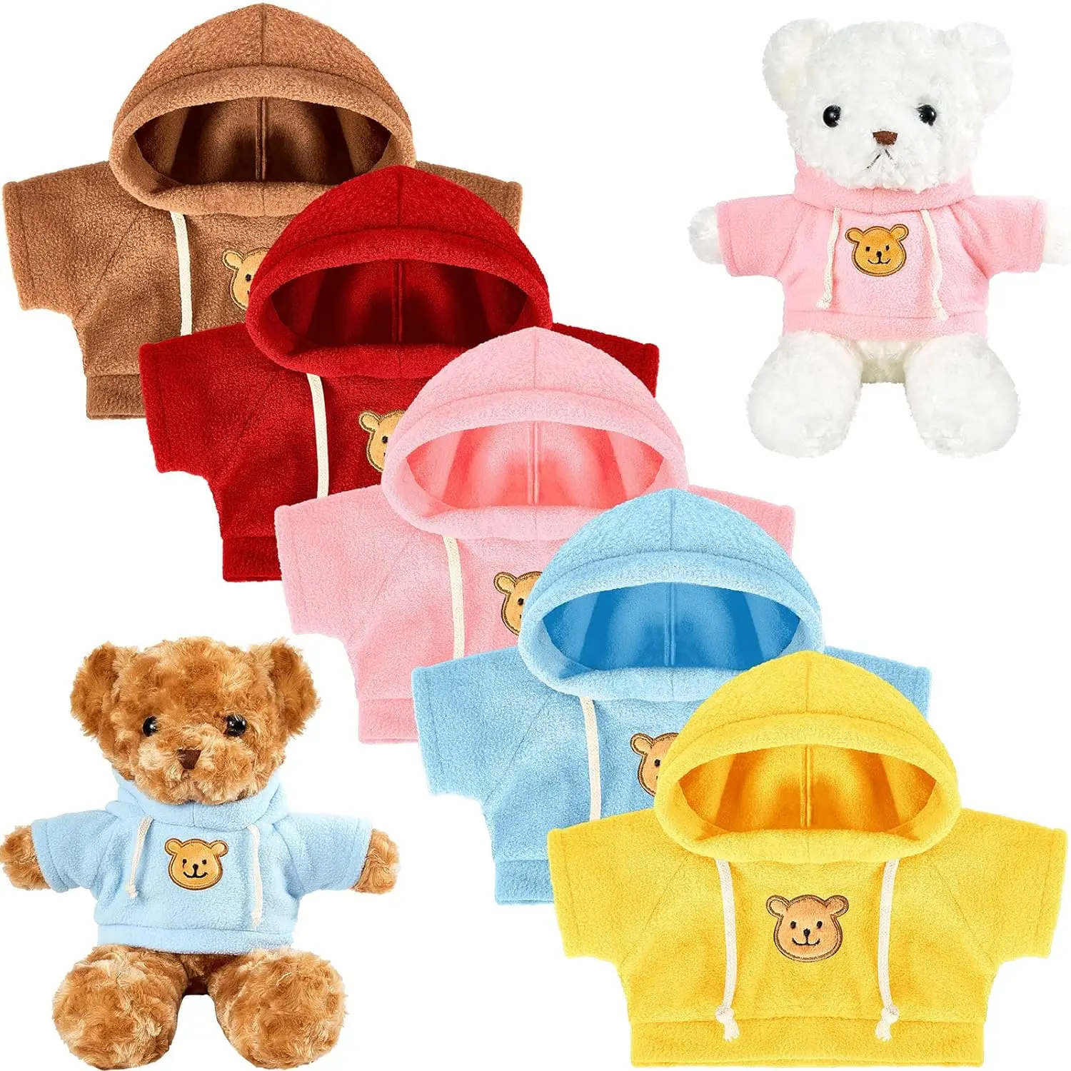 Custom Bulk Valentine plush animal teddy T shirt Brand your LOGO cute stuffed soft teddy bear plush toys For Party Decoration