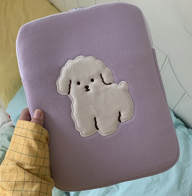 Micani hot sales ins korea japan style cotton fabric laptop pouch Tablet Sleeve Portable pad Bag Storage Pouch