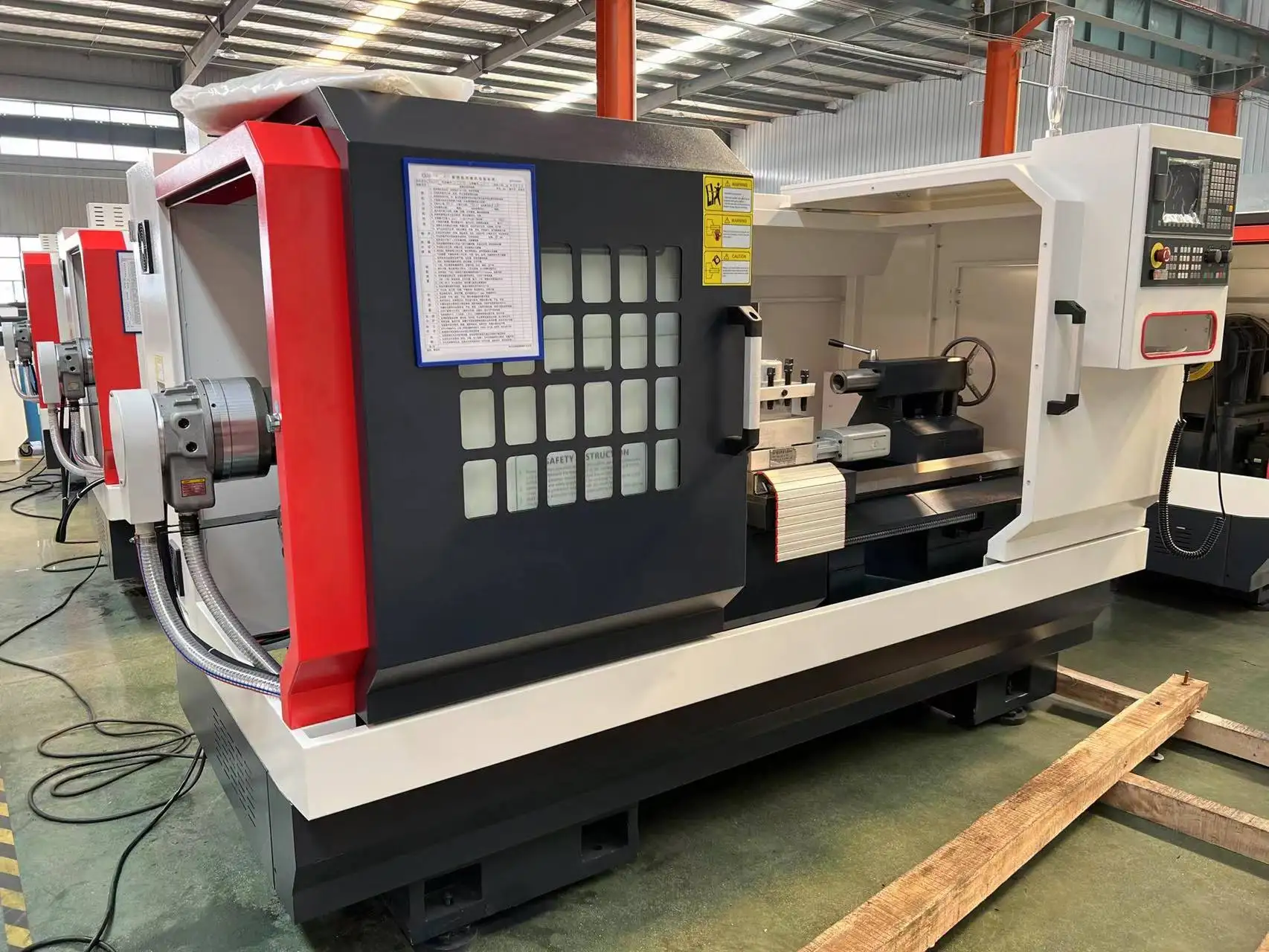 Tck36a High Rigidity Cast Iron Cnc Lathe Slant Bed And Linear Guide Tck36a