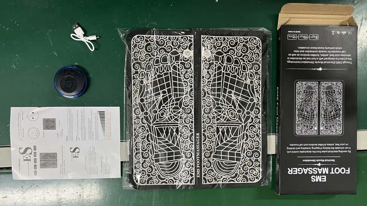 EMS Foot Massager Mat Pad Relax Feet for Home and Office Use Portable Electric Massage Pad