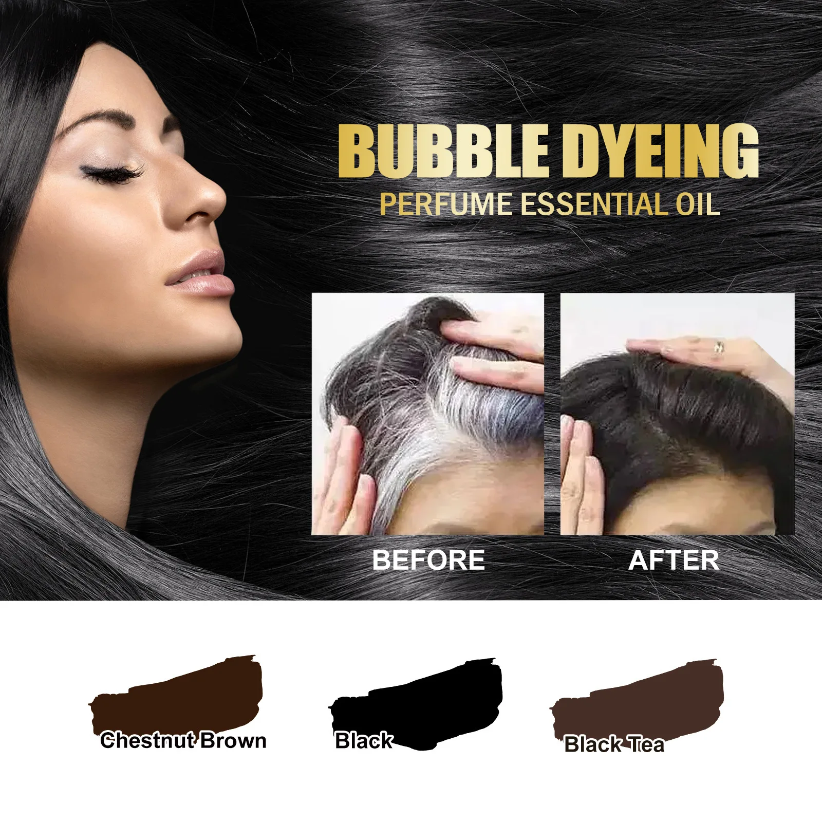 OEM/ODM Bubble hair dye plant formula mild hair care hair dye for household men and women