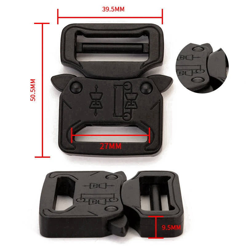 27mm Metal Quick Side Release Buckles for Webbing Tactical Belt Buckle Safety Strong Hooks Clips DIY Outdoor Luggage Accessories