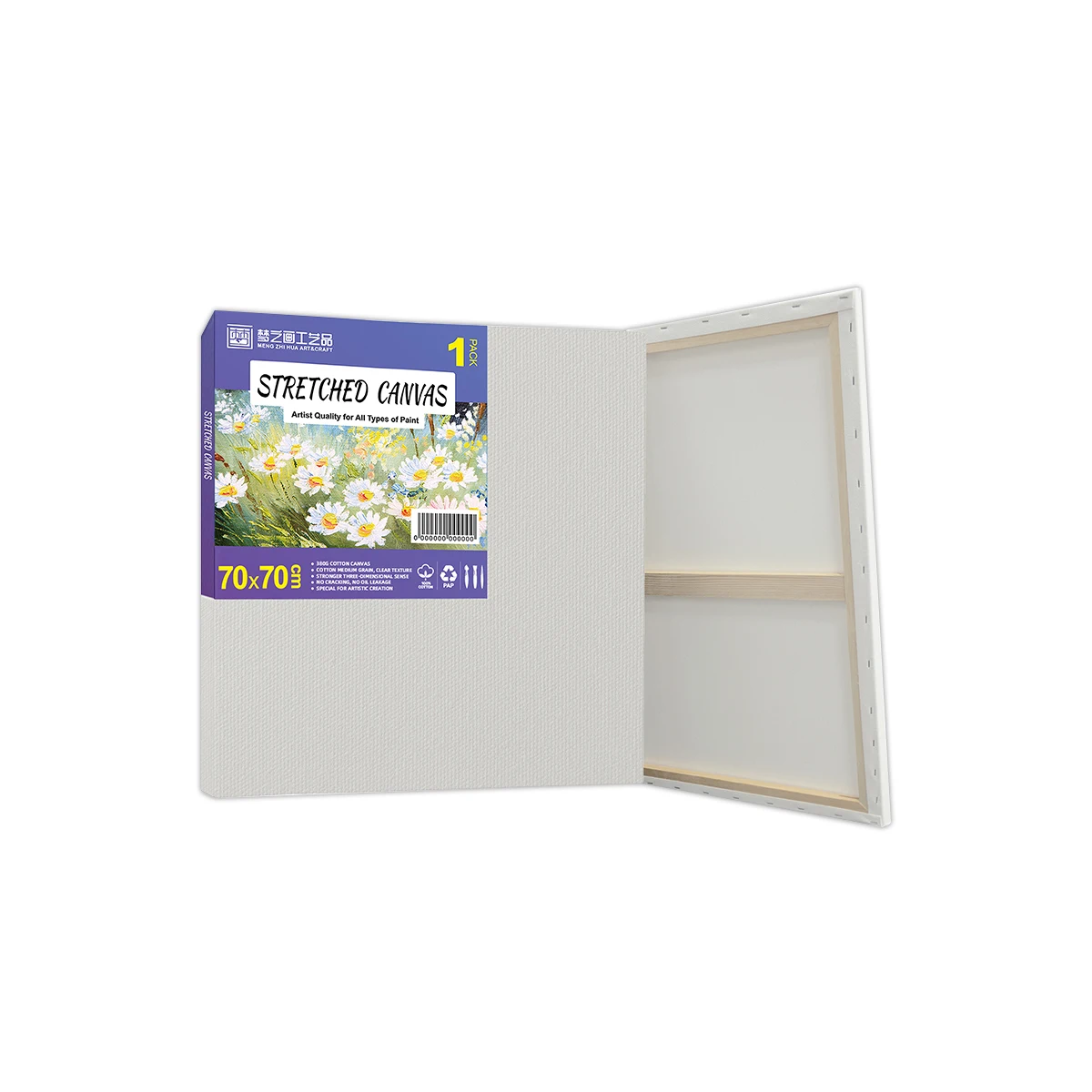 Wholesale Professional Artist Quality  Large Stretched Canvas, 380g Cotton Triple Primed Acid-free Blank Art Canvas for Painting