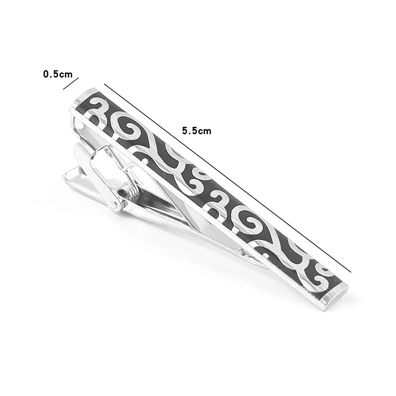 Мужская Серебристая заколка для галстука