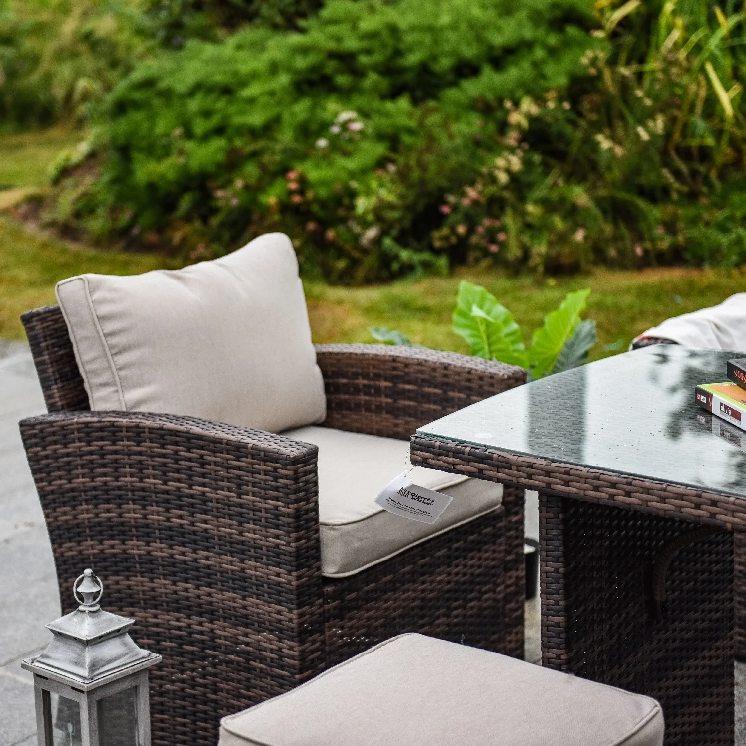 US/UK Warehouse Quick Delivery Modern Sectional patio PE rattan furniture 5 pcs wicker sofa sets