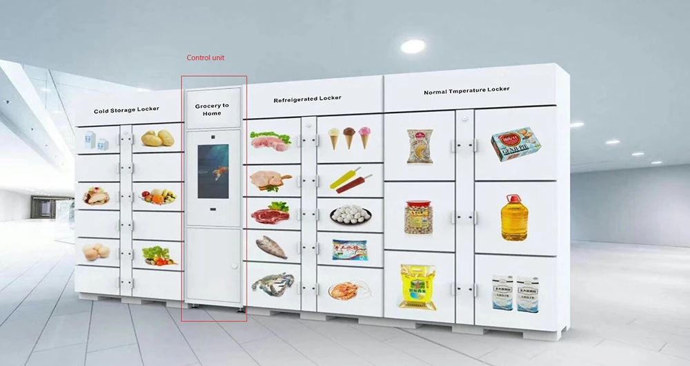 High-end 15 - 25 Degree Temperature Refrigerated Locker for Food Storage