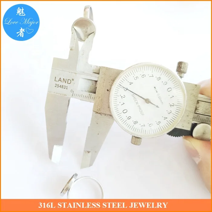 Wholesale Stainless Steel Basic Interchangeable Adjustable Stone Tray Ring Fashion Jewelry Finding