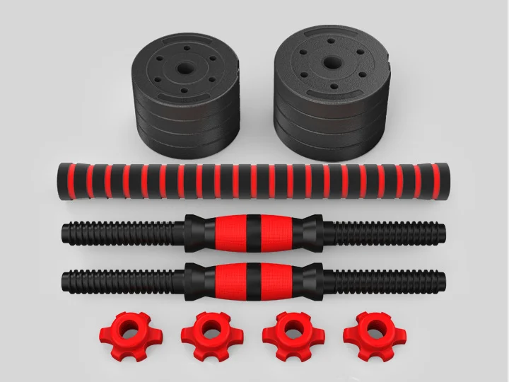 20 Kg /30Kg/ 50Kg cheap adjustable dumbbell barbell plastic cement dumbbell set