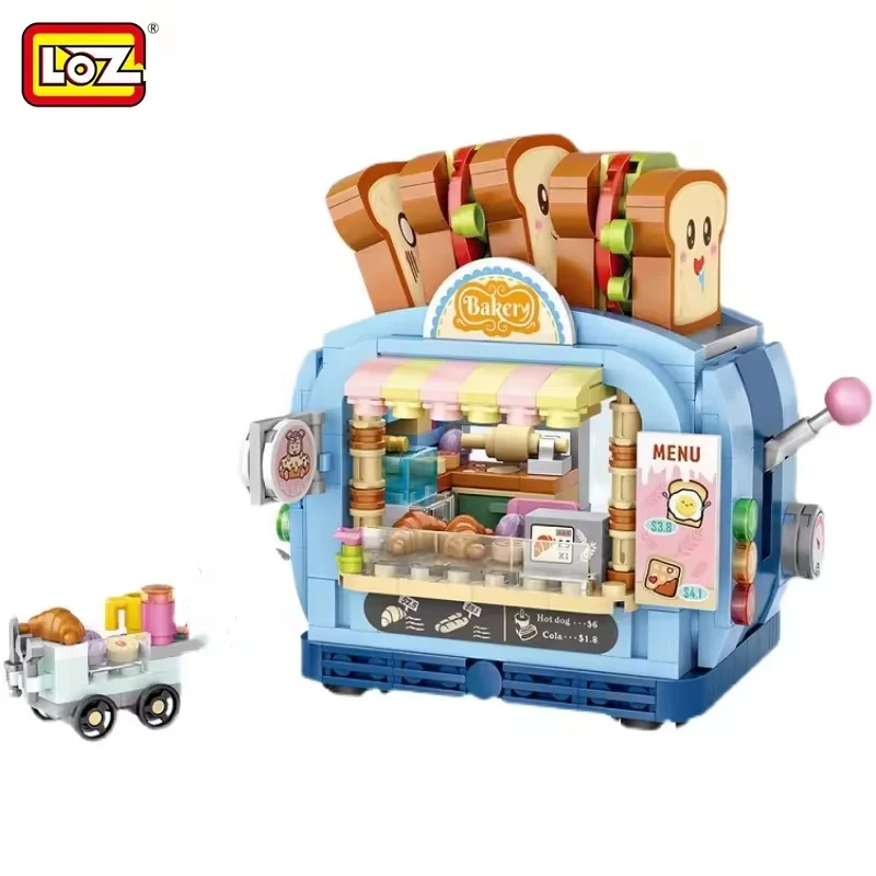 Loz French fries shop 7 year olds children construction plastic kits building games toy block