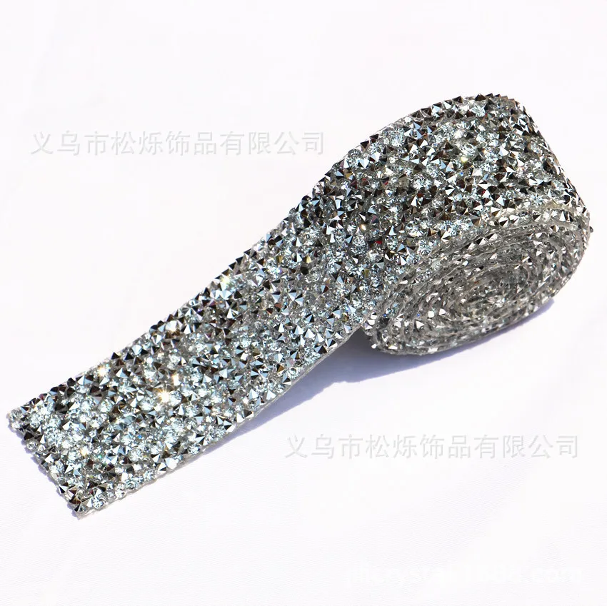 Wholesale Polychrome Self-Adhesive Diy Rhinestone Trim Hot Melt Water Diamond Stickers