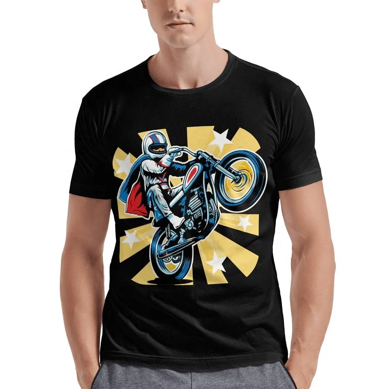 Low Moq Unisex evel knievel t-shirt Custom Dtg Printing Pattern or Logo Men image printing shirt luxury tshirt custom